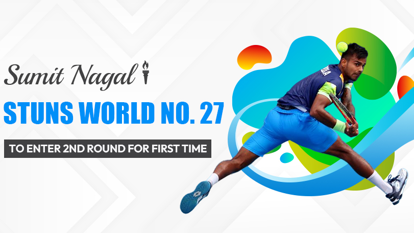 Sumit Nagal stuns World No. 27 to enter 2nd round for first time